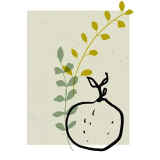 KOMAR Bild »Fruit du paradis« Natur 1 Stk. tlg. Wandbild - ohne Rahmen, beige