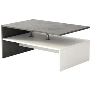 Oskar Store Couchtisch Mike, 90 x 60 cm, - Grau, Weiß