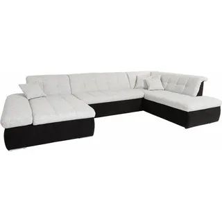 DOMO. collection DOMO collection Wohnlandschaft »Moric«, U-Form, auch in Cord, Breite 353cm, viel Platz« im XXL-Format, wahlweise mit Bettfunktion und Armlehnenverstellung, inklusive loser Zierkissen, frei im Raum stellbar