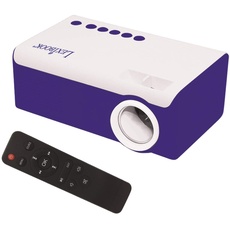 Bild PRJ150 Mini HD Videoprojektor, Heimkino, eingebauter Lautsprecher, Fernbedienung inklusive, HDMI/USB/AV/Micro SD-Konnektivität, blau/weiß