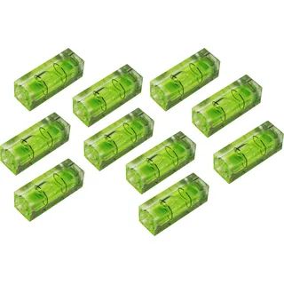 Set mit 10 libellen, 15x15x40 mm, grün rechteckig