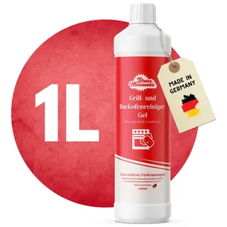 GLANZMOMENTE ® Grill- und Backofenreiniger Gel - 1000ml - Wirkt gegen stärkste Verschmutzungen Geeignet für Backofen, Grill, Kaminscheiben, Bleche-Biologisch abbaubar - Ohne Chlor & Bleichmittel