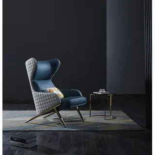 Sessel Design Couch Sofa Relax Leder Lounge Club Polster Sitzer Luxus Turkis Neu - Grün