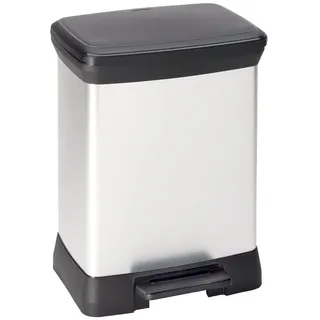 Curver DECO Bin 240642 Mülleimer 30l (B x H x T) 390 x 510 x 290mm Silber, Schwarz 1St.