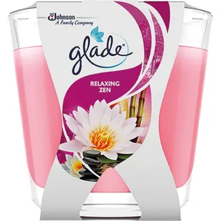 Glade Décor Duft-Kerze im Glas, Relaxing Zen (frischer Duft), 6er Pack (6 x 70 g)