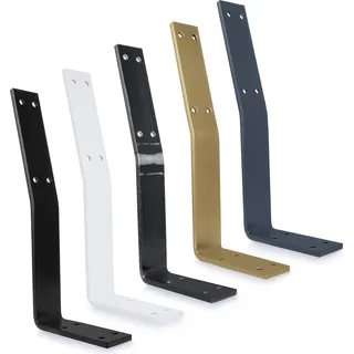 Rückenlehne aus Flachstahl |Rückenlehnenhalterung Industrial für Holzbank, Stuhl und Palletten Möbel (Transparent (Rohstahl Optik))