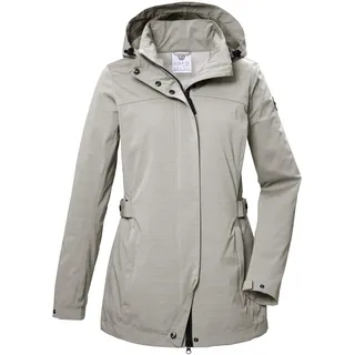 G.I.G.A. DX Damen Softshelljacke/Outdoorjacke mit abzippbarer Kapuze GS 75 WMN SFTSHLL JCKT, stein, 46, 42695-000