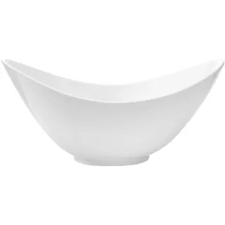 Novel Schüssel , Weiß , Keramik , Uni , oval , 20.5x13.2x30.2 cm , Lfgb , Geschirr, Schalen & Schüsseln, Keramikschalen