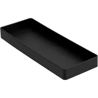 Amazon Basics Kunststoff Organizer, Halb Zubehörablage Rechteckig, 23.9 x 8.4 x 2.5 cm, Schwarz