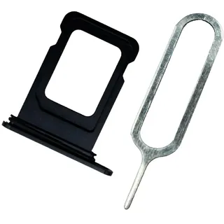 MMOBIEL SIM Kartenhalter Ersatz Kompatibel mit iPhone 14/14 Plus - Inkl. Gummidichtung und SIM Pin - Schwarz