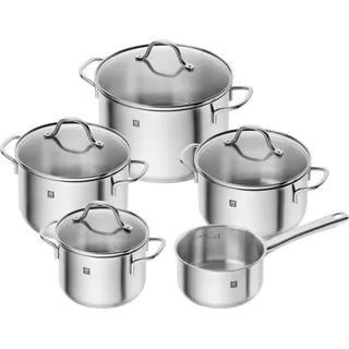 Zwilling Flow Topf-Set 5-tlg. 3 x Kochtopf + Bratentopf + Stielkasserolle