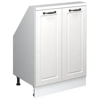 Vicco Dachschrägenschrank Rion Weiß Landhaus mit 2 Türen , Weiß, Weiß , Holzwerkstoff , 1 Fächer , Rechteckig , 60x83.8x46 cm , Kleinmöbel, Kommoden, Kommoden