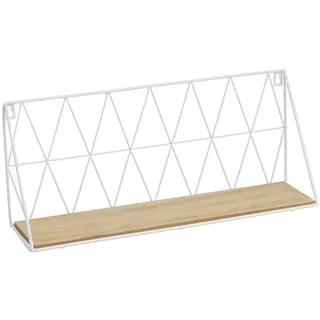 DRW Wandregal aus Metall und MDF in Weiß