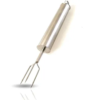 Kerafactum Pellkartoffelspieß Kartoffel Spiess Pellkartoffelgabel Gabel Zacken Schutz Dreizack Pellkartoffel Schälen Spieß Kartoffelspieß Edelstahl 3 Zack Zinken Mais Kolben Maiskolben geeignet