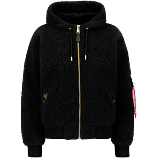 Alpha Industries MA-1 OS Hooded Teddy Wmn Bomberjacke für Damen Black