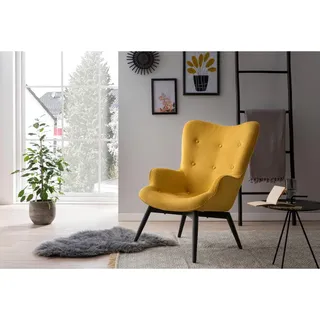 SalesFever Relaxsessel Komfortabler Polyester 80 x 92 x 99 cm Gelb