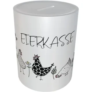 Eierkasse Spardose für Hühnerhalter Sparbüchse fürs Eiergeld (schwarz Eierkasse)