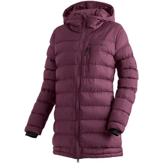 Funktionsmantel MAIER SPORTS "Lomnica Coat W", Damen, Gr. 44, lila (purpurviolett), 100% Polyamid, Mäntel Funktionsmantel, Damen Mantel, leichtes Primaloft Material, 3 RV-Taschen und Kapuze