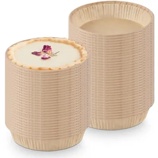 100 Stück Mini-Kuchenformen aus Papier zum Backen, Backförmchen Mini-Kuchenformen, Papierbackformen 4 Inch, Muffinförmchen Cupcake Formen, Einweg Quicheformen Für Cupcakes Pudding Muffins Lasagne