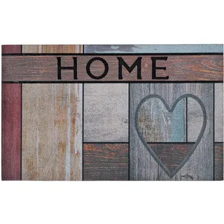 CHICHIC Fußmatte Willkommensmatte, 45,7 x 76,2 cm, für den Außenbereich, für den Außenbereich, Eingangsmatte für den Außenbereich, strapazierfähig, rutschfeste Gummi-Rückseite, niedriges Profil, Herz