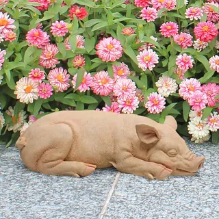 Piggy Gartenfigur Sandman 35,5 x 15 x 10 cm Multicolor - Lustige Dekoration für den Garten
