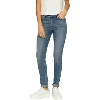 s.Oliver Skinny-fit-Jeans "IZABELL", Damen, Gr. 42, Länge 30, blau (mid blau30), Denim/Jeans, Obermaterial: 92% Baumwolle, 6% Polyester, 2% Elasthan, unifarben, slim fit knöchellang, Jeans, im Five-Pocket Style