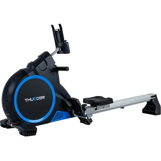 THUNDER® | ERGOMETER RUDERGERÄT ARGO | Elektromagnetisches Widerstandssystem | 16 Widerstandsstufen | Effektives Ganzkörpertraining | Gewicht: 40 kg - Schwarz