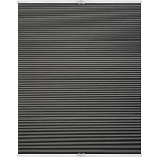 Lichtblick Original Thermo-Plissee Klemmfix Ohne Bohren, Verdunkelung, Verspannt Grau, 130 cm, 80, 130 , Kunststoff , 80x130 cm , Heimtextilien, Vorhänge, Plissees