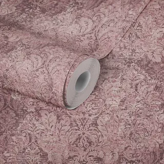 A.S. Création Livingwalls Barocktapete Mata Hari Tapete mit Ornamenten in Vintage Optik Vliestapete rosa rot lila mit Glitzereffekt fein strukturiert 380932