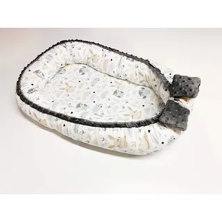 Kuschelnest für Babys und Säuglinge, Nestchen, Reisebett, 100% Baumwolle, antiallergisch