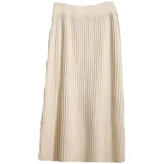 OLEETS Strickrock Für Damen - Einfache Feste Farbe Schlank Stricken Rock Frauen Herbst Winter Elastische Hohe Taille Lange Elegante Vintage Warme Streetwear Für Arbeit Büro