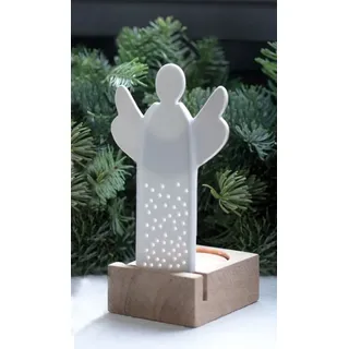 Räder [SA2026/08] Lichtobjekt Engel weiß 6,5x7x13cm