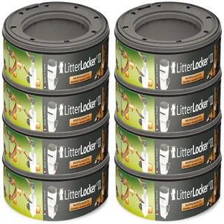 Angelcare LitterLocker 2 Original Nachfüllkassetten, 8er-Pack, erspart den täglichen Gang zur Mülltonne, sauber und geruchlos