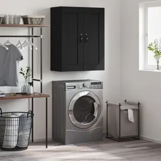 vidaXL Wandschrank Schwarz 69,5x34x90 cm Holzwerkstoff - Schwarz