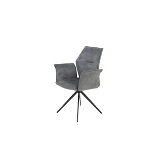 Hela Esszimmersessel SUSANNE Stoff grau 4er Set