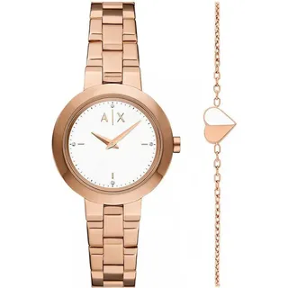 Armani Exchange Damen Set Roségold Edelstahl 36 mm AX7175SET