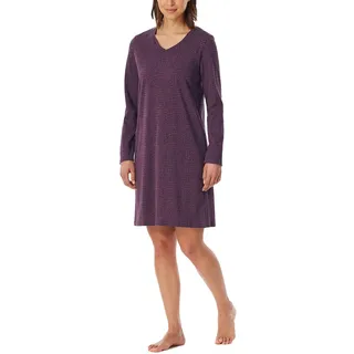 Uncover by Schiesser Damen Langarm-Nachtwäsche Nachthemd, Pflaume_182851, 44