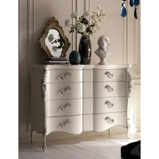 Wohnzimmer Holz Modern Luxus Italien Design Kommode Möbel Sideboard Klassisch - Weiß