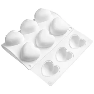 Silikon-Mousse-Kuchenform, Backgeschirr Dessert Mousse DIY Schokoladenseifen Kerzenform, 15 Löcher Herz