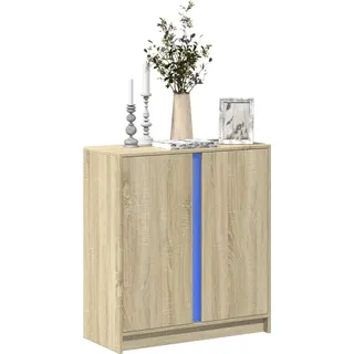 vidaXL LED-Sideboard Sonoma-Eiche 77x34x85 cm Holzwerkstoff - Braun