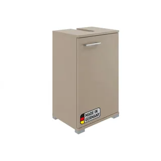 FACKELMANN Easy Waschbeckenunterschrank, 40 cm Breite, Korpus & Front in Kaschmir, Modernes Design, Made in Germany, Viel Stauraum