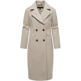 Langmantel NAVAHOO "Kurzmantel Sternlein 14", Damen, Gr. 3XL, beige (bone), Obermaterial: 90% Polyester PES. 10% Viskose CV.  Obermaterial: Futter: 100% Polyester PES., Mäntel Langmantel