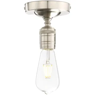 Phansthy Deckenlampe Vintage Deckenleuchte, Lampe, Wohnzimmerlampe, Schlafzimmerlampe, Küchenlampe, Deckenstrahler Industrie Hängeleuchte Hängelampen Pendelleuchte(Gebürsteter Edelstahl Farbe)