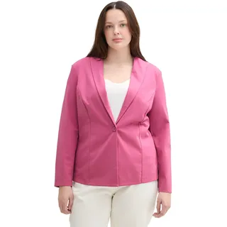 TOM TAILOR Damen 1043776 Plussize Blazer aus fliessendem Material, 16348-Pink Velvet, 54 Plus