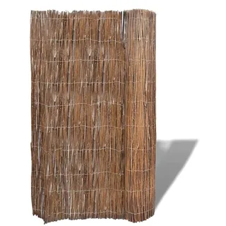 Weidenzaun 300 x 100 cm aus Weidenruten, Braun - Braun