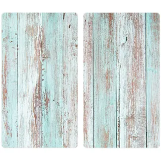 AllStar Glasabdeckplatten 2er Set Blue Wood