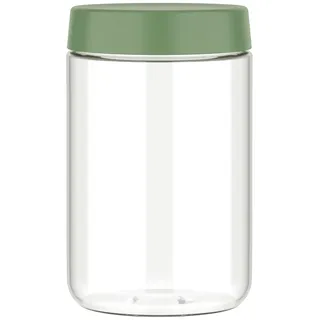 Musiwanna Overnight Oats Gläser 600ml, Weiter Mund Rund Gläser mit Deckel, Glasbehälter für Meal Prep, Salat, Jogurt, Müsli, Porridge, Essiggurke, Gefrierschrank, Mikrowelle, Geschirrspüler Safe(Grün)