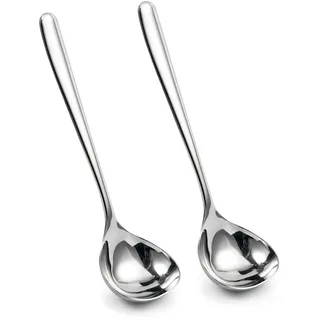 IMEEA Suppenkelle Schöpfkelle klein 20,5cm Soßenlöffel Edelstahl rostfrei & spülmaschinengeeignet für Soßen und kleine Portionen(2 Stücke)