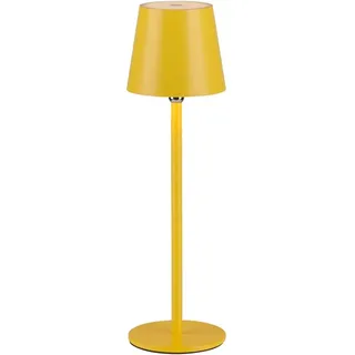 Just Light Akku-LED-Tischleuchte Boteria Gelb Ø 11 cm x 37 cm