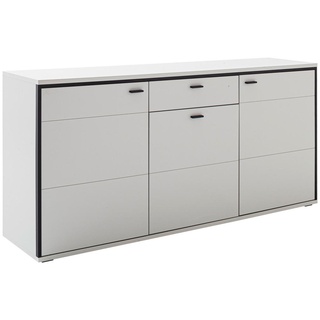 STYLIFE Sideboard Schwarz, Weiß, - 183x89x44 cm, Beimöbel erhältlich, Schlafzimmer, Schlafzimmer Kommoden